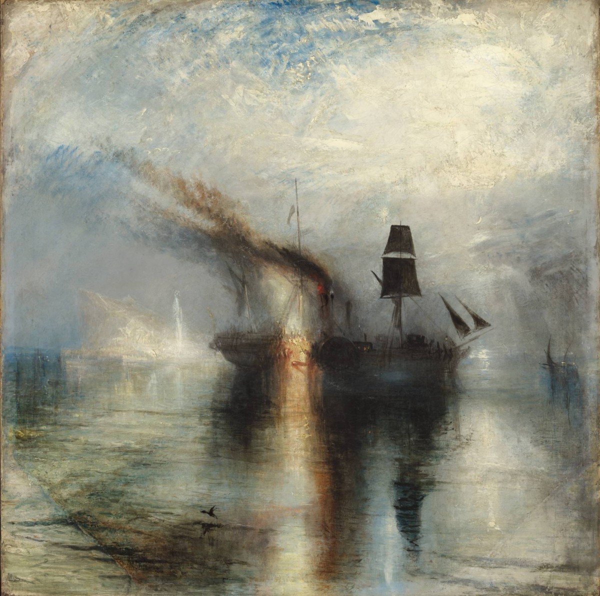 Peace – Burial at Sea, exhibited 1842. Oil paint on canvas, 111 x 110.8, Tate_ Accepted by the nation as part of the Turner Bequest. Photo: Tate
